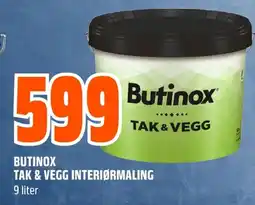 Coop Obs Butinox tak & vegg interiørmaling 9 liter tilbud