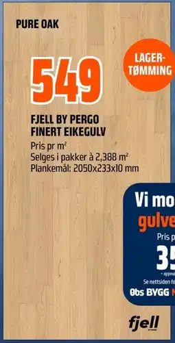 Coop Obs Pure oak fjell by pergo finert eikegulv tilbud