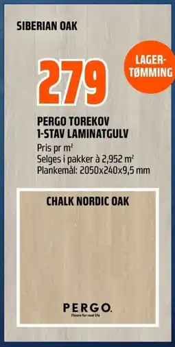 Coop Obs Siberian oak pergo torekov 1-stav laminatgulv tilbud