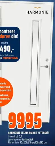 Coop Obs Harmonie selma smart ytterdør tilbud