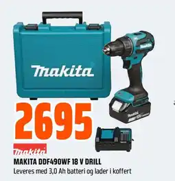 Coop Obs Makita ddf490wf 18 v drill tilbud