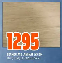 Coop Obs Benkeplate laminat lys eik tilbud