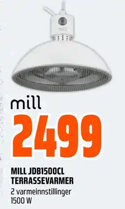 Coop Obs MILL JDB1500CL TERRASSEVARMER tilbud