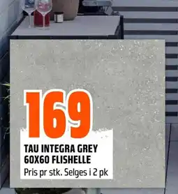 Coop Obs Tau integra grey 60x60 flishelle tilbud