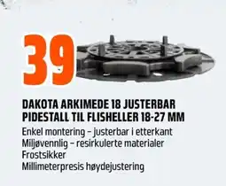 Coop Obs Dakota arkimede 18 justerbar pidestall til flisheller 18-27 mm tilbud