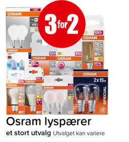 Eurospar Osram lyspærer tilbud