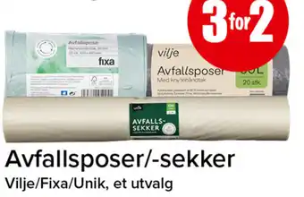 Eurospar Avfallsposer/-sekker tilbud