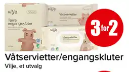 Eurospar Våtservietter/engangskluter tilbud
