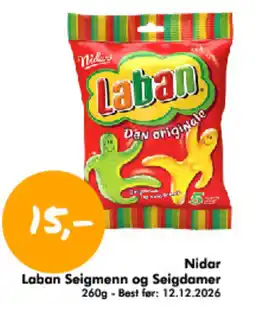 Havaristen Nidar Laban Seigmenn og Seigdamer tilbud