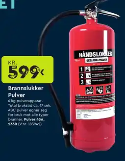 Mekk Brannslukker Pulver tilbud