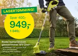 Felleskjøpet Ryobi batteridrevet gresstrimmer 18V One+ tilbud