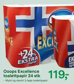 Felleskjøpet Ooops Excellence toalettpapir 24 stk tilbud