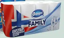 Felleskjøpet Ooops Family kjøkkenpapir 8 ruller tilbud
