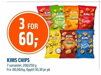 Coop Obs Kims chips tilbud