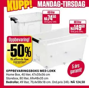 Europris OPPBEVARINGSBOKS MED LOKK tilbud