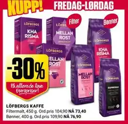 Europris LÖFBERGS KAFFE tilbud