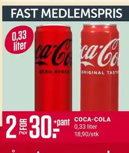 Europris COCA-COLA, Medlemspris tilbud