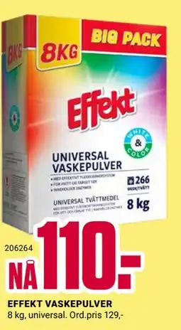 Europris EFFEKT VASKEPULVER tilbud