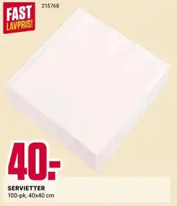 Europris SERVIETTER tilbud