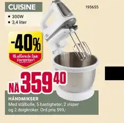 Europris CUISINE HÅNDMIKSER tilbud