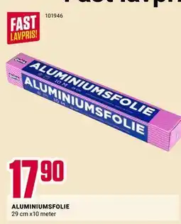 Europris ALUMINIUMSFOLIE tilbud