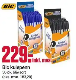 Europris Bic kulepenn tilbud