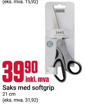 Europris Saks med softgrip tilbud