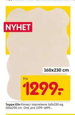 Rusta Teppe Elin tilbud