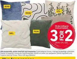 Rusta Alle putetrekk, puter med fyll og innerputer tilbud