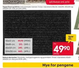 Rusta Robust dørmatter tilbud