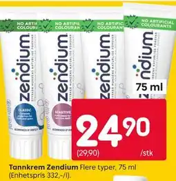 Rusta Tannkrem Zendium tilbud