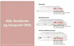 Kid Interiør Alle dundyner og dunputer tilbud