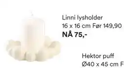 Kid Interiør Linni lysholder tilbud