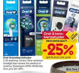 Rusta Oral-B tannbørstehoder tilbud