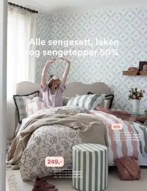 Alle sengesett, laken og sengetepper