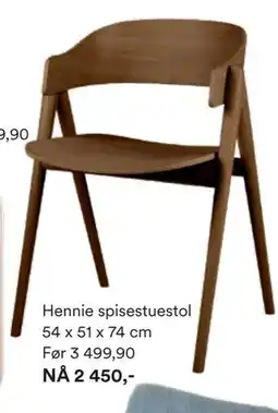Kid Interiør Hennie spisestuestol tilbud