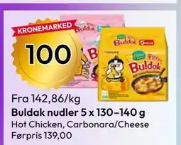 Gigaboks Buldak nudler 5 x 130–140 g tilbud