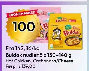 Gigaboks Buldak nudler 5 x 130–140 g tilbud