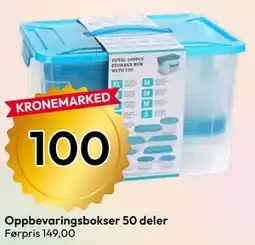 Gigaboks Oppbevaringsbokser 50 deler tilbud