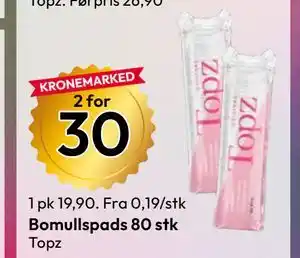 Gigaboks Bomullspads 80 stk tilbud