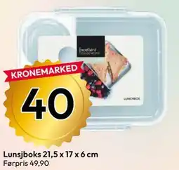 Gigaboks Lunsjboks 21,5 x 17 x 6 cm tilbud