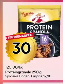Gigaboks Proteingranola 250 g tilbud