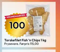 Gigaboks Torskefilet Fish ’n Chips 1 kg tilbud