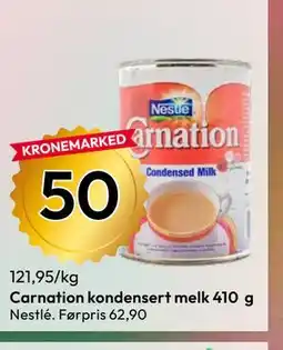 Gigaboks Carnation kondensert melk 410 g tilbud