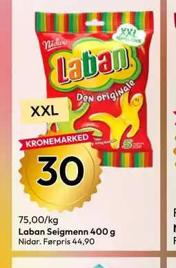 Gigaboks Laban Seigmenn 400 g tilbud