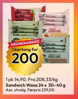 Gigaboks Sandwich Wasa 24 x 30–40 g tilbud
