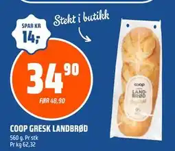 Coop Obs COOP GRESK LANDBRØD tilbud