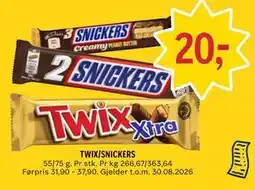 Coop Prix TWIX/SNICKERS tilbud