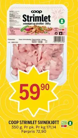 Coop Prix COOP STRIMLET SVINEKJØTT tilbud