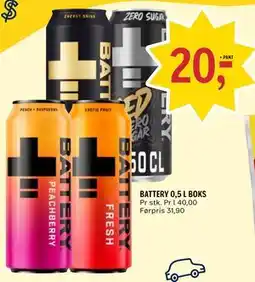Coop Prix BATTERY 0,5 L BOKS tilbud